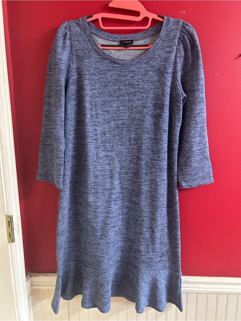 Talbots Gray Heather Ponte Knit Dress size S